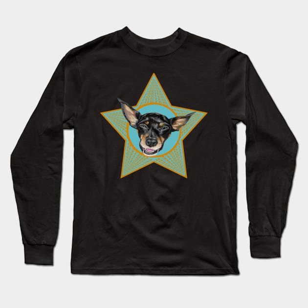 FOSTER (Orange & Teal) Long Sleeve T-Shirt by natearts